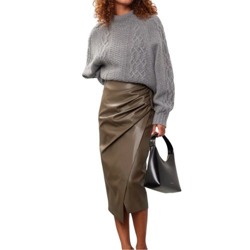 Jason Wu x RTR -Green Leather Pencil Skirt Collective